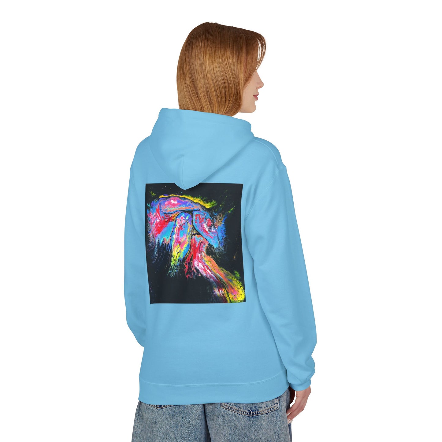 Vibrant Artistic Hoodie, Colorful Fleece Sweatshirt for Art Lovers, Cozy Casual Wear, Unique Gift for Birthdays, Creative Apparel