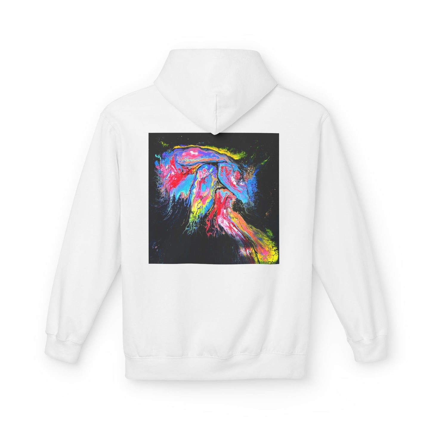 Vibrant Artistic Hoodie, Colorful Fleece Sweatshirt for Art Lovers, Cozy Casual Wear, Unique Gift for Birthdays, Creative Apparel