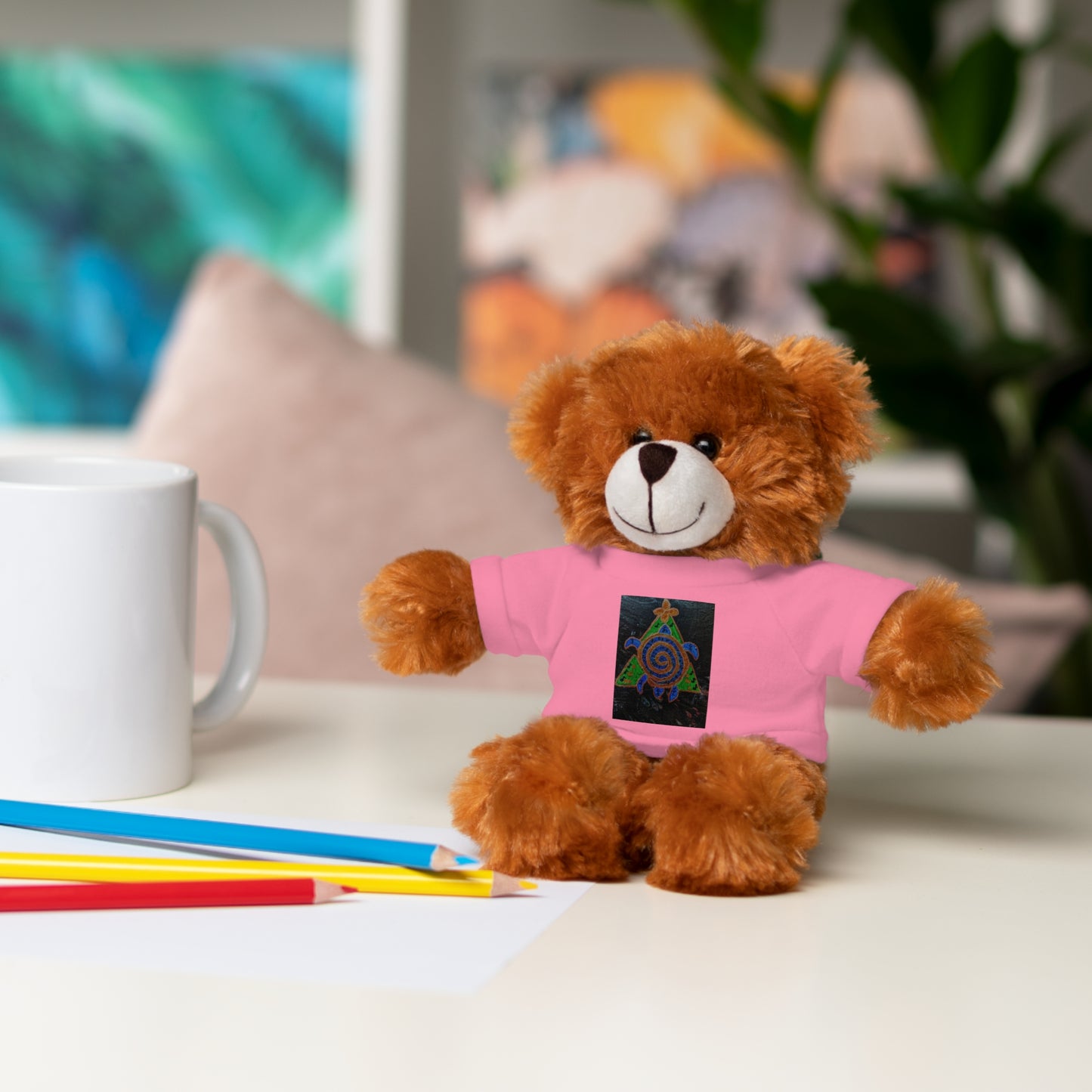 Stuffed Animal Tee Buddy, Plush Toy, Personalized Gifts, Kids' Decor, Birthday Presents, Unique Collectibles