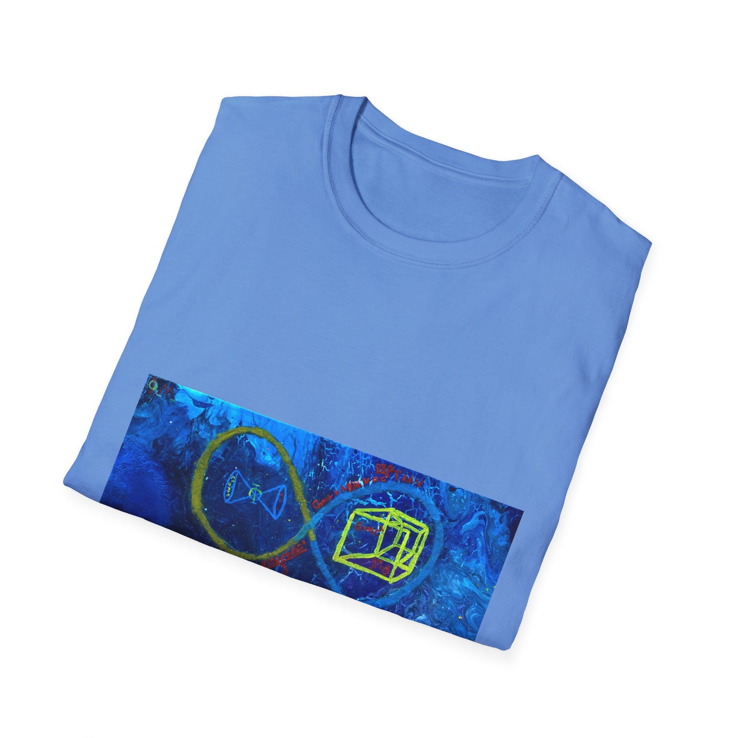Infinite Connection Unisex T-Shirt, Softstyle Tee, Graphic Shirt, Casual Wear, Gift for Friends, Blue Design Tee