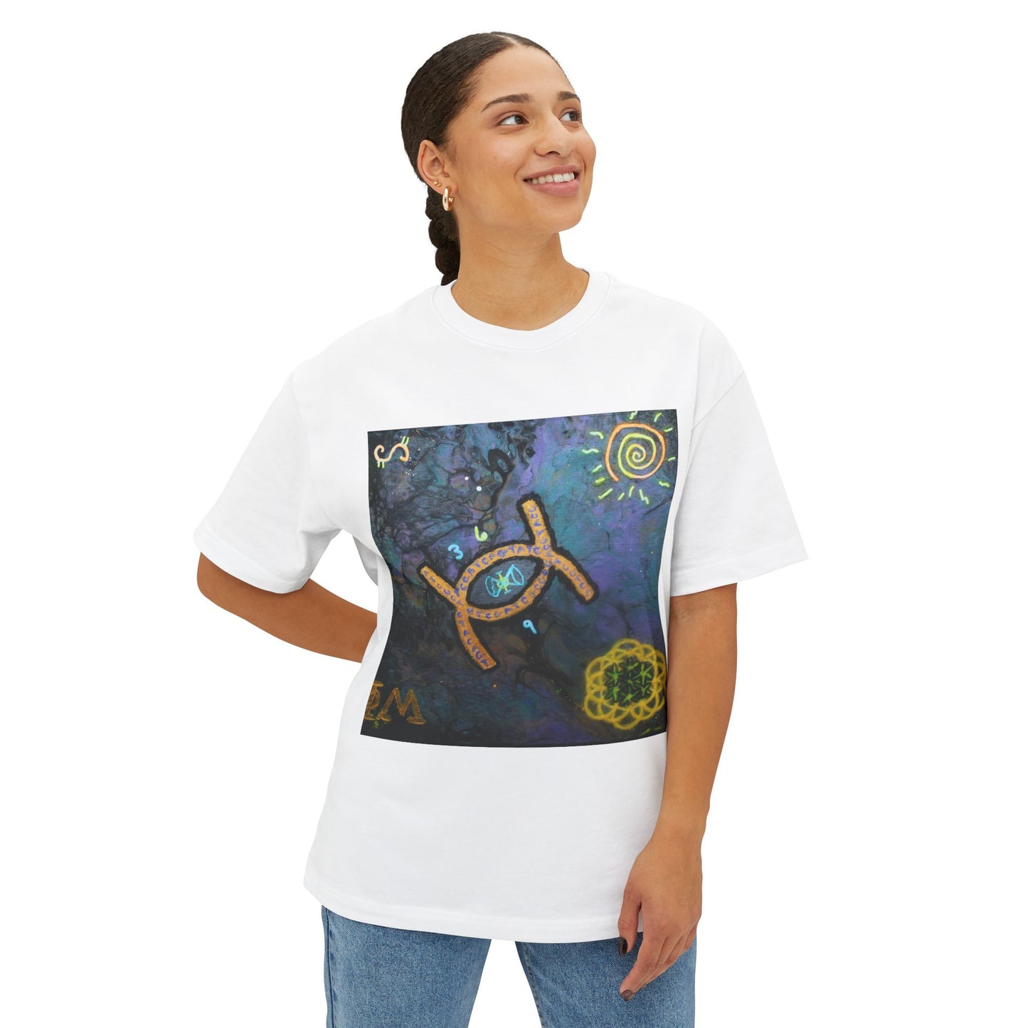Mystical Zodiac Oversized Tee, Astrological Shirt, Horoscope Top, Spiritual Apparel, Unisex Tee for Astrology Lovers, Birthday Gift