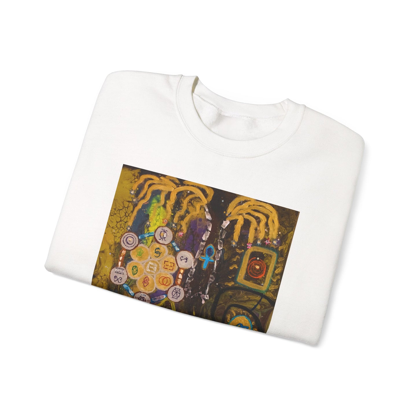 Abstract Cosmic Garden Crewneck Sweatshirt