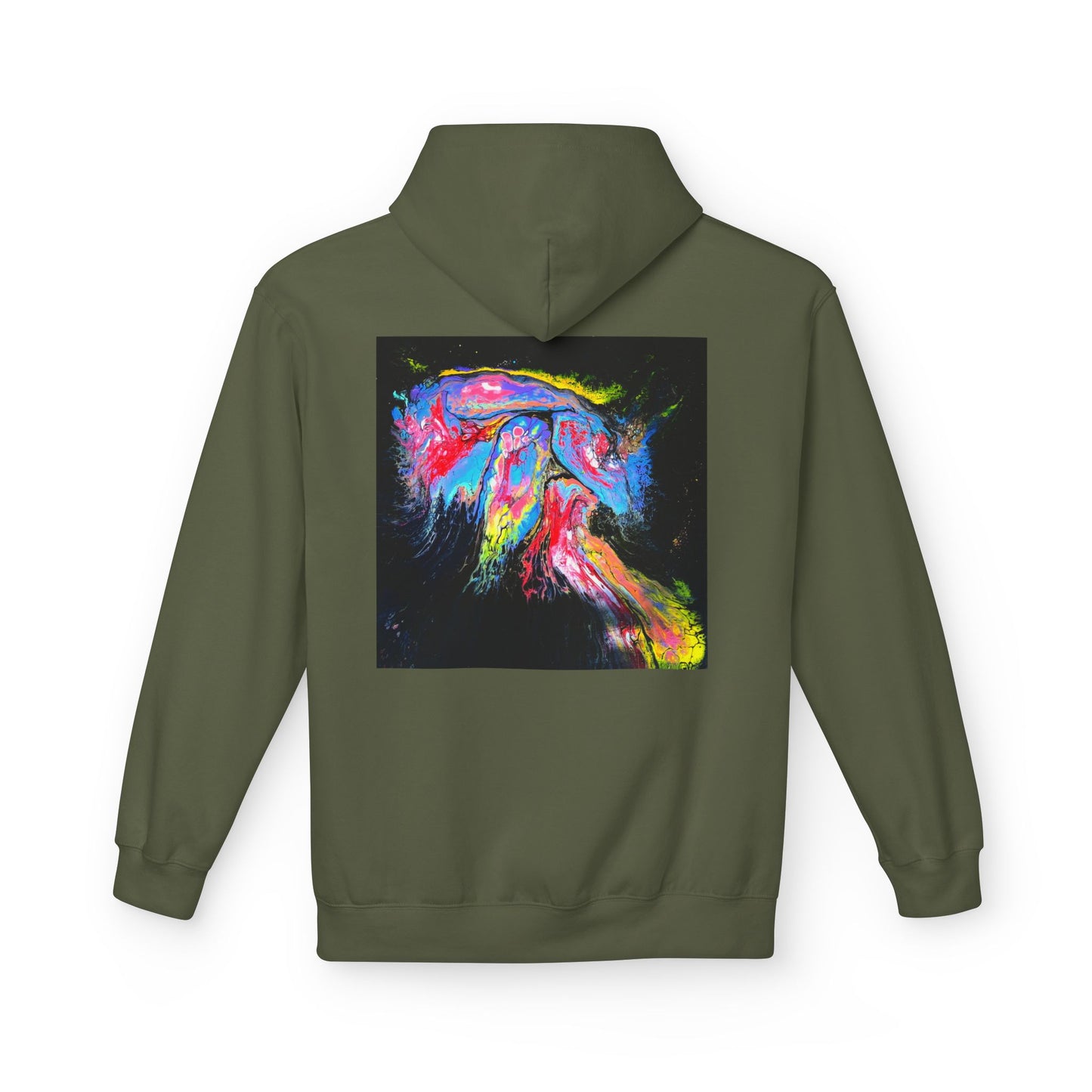 Vibrant Artistic Hoodie, Colorful Fleece Sweatshirt for Art Lovers, Cozy Casual Wear, Unique Gift for Birthdays, Creative Apparel