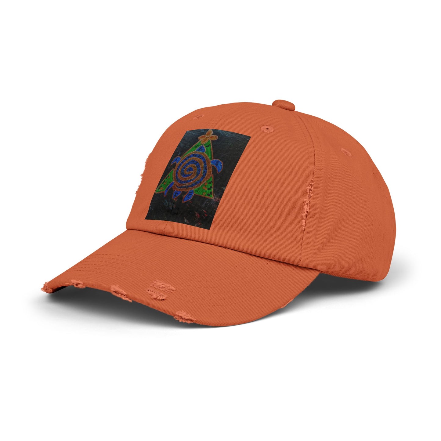 Spiraled Art Distressed Cap, Unisex Hat, Trendy Cap for Every Occasion, Gift for Him or Her, Festival Headwear, Casual Accessories