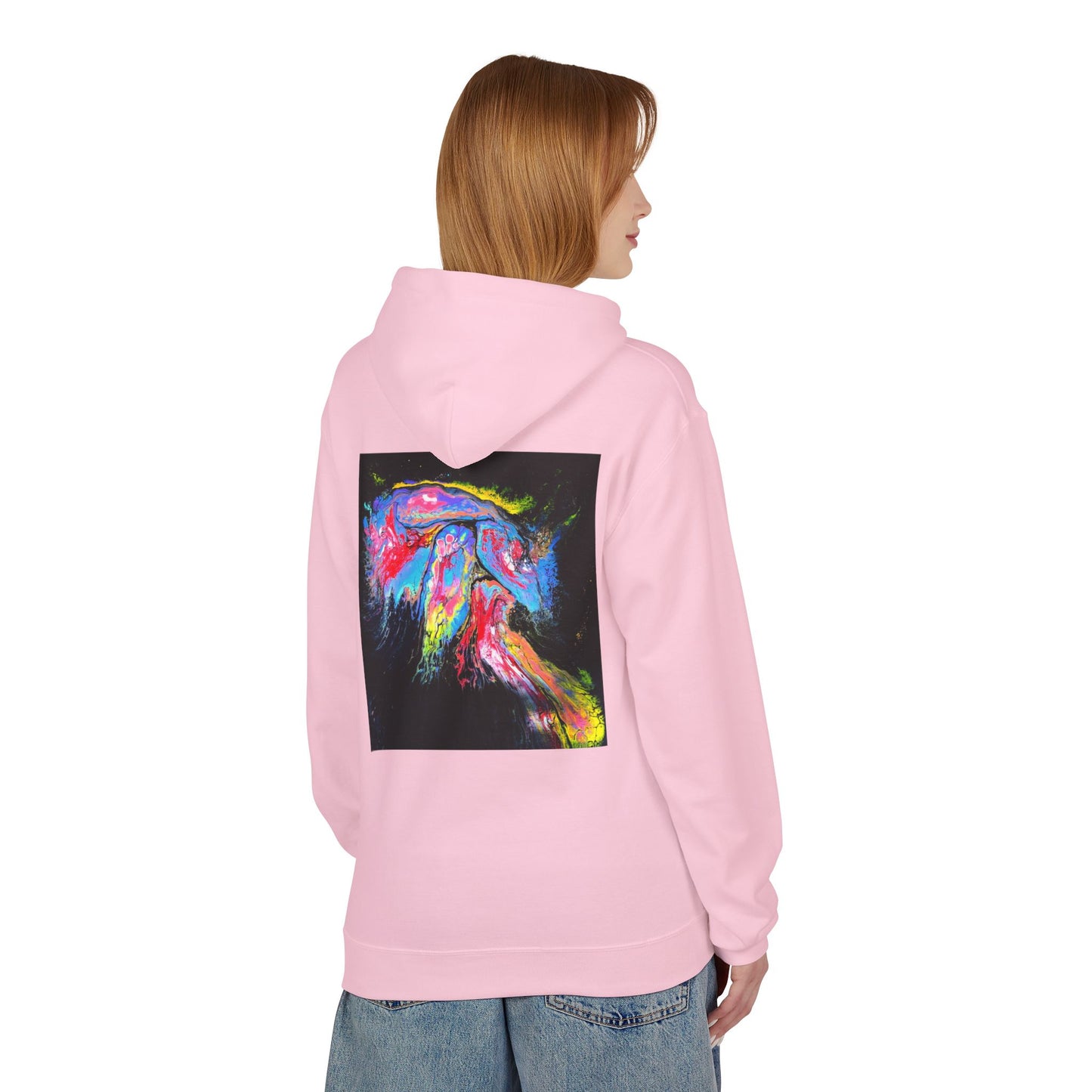 Vibrant Artistic Hoodie, Colorful Fleece Sweatshirt for Art Lovers, Cozy Casual Wear, Unique Gift for Birthdays, Creative Apparel