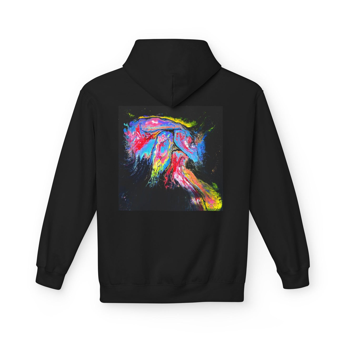 Vibrant Artistic Hoodie, Colorful Fleece Sweatshirt for Art Lovers, Cozy Casual Wear, Unique Gift for Birthdays, Creative Apparel