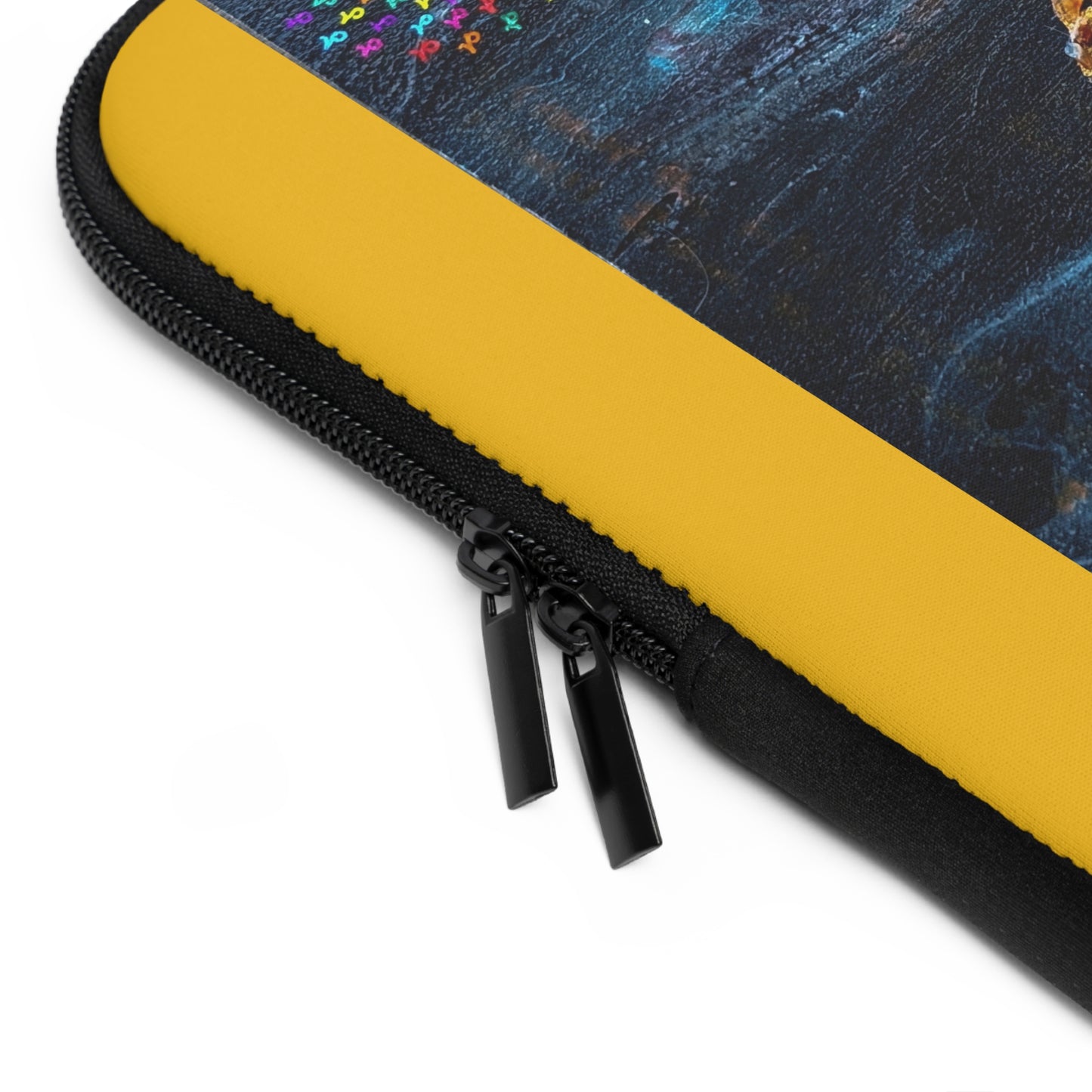 Artistic Ocean Laptop Sleeve — Abstract Blue Nautical Design