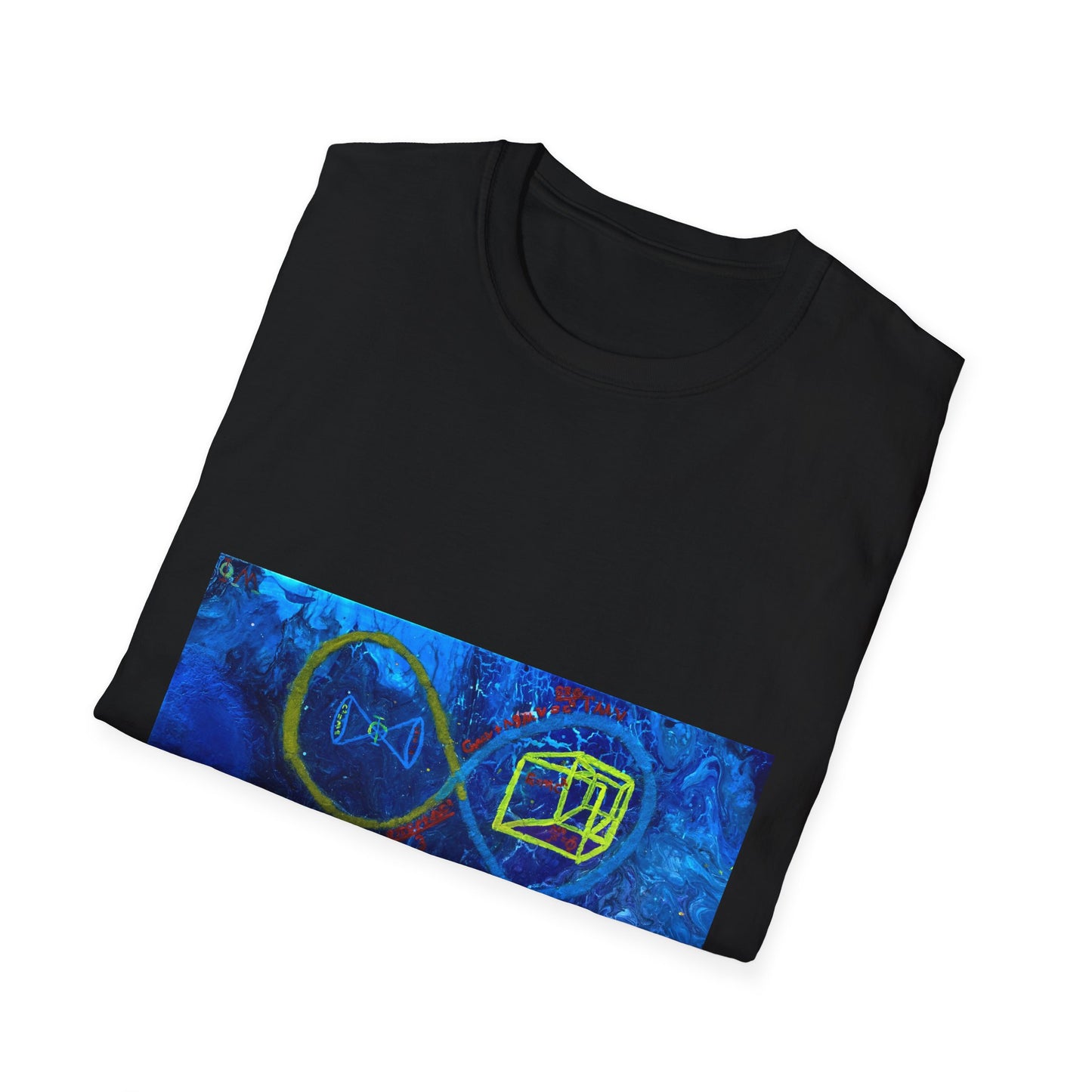 Infinite Connection Unisex T-Shirt, Softstyle Tee, Graphic Shirt, Casual Wear, Gift for Friends, Blue Design Tee